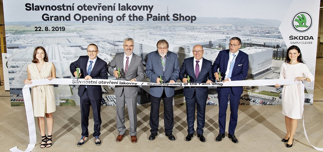 Skoda открывает новый покрасочный цех на заводе в Млада-Болеславе