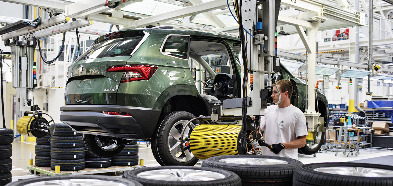 Skoda почти полностью остановит производство машин до конца года