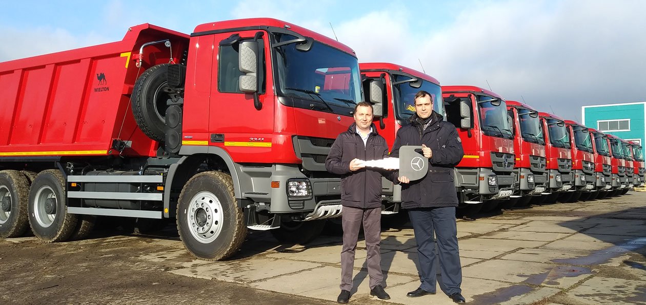 Wielton оснастила кузовами самосвалы Mercedes-Benz Actros