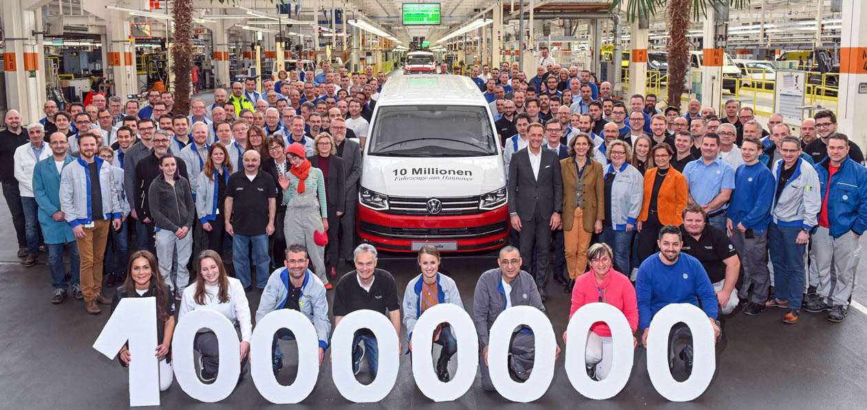 «Volkswagen Коммерческие автомобили» выпустил 10-миллионный автомобиль