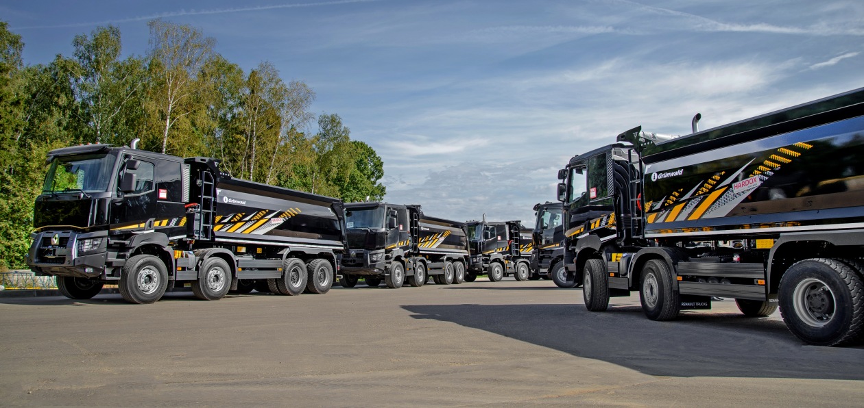 Grunwald разработал самосвальные надстройки для тяжелых грузовиков Renault