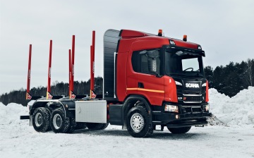 Scania представила первый в России сортиментовоз на метане