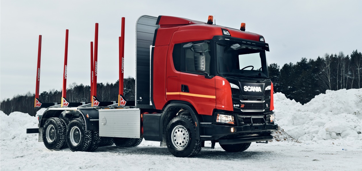 Scania представила первый в России сортиментовоз на метане