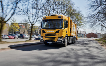Водородный мусоровоз Scania начал работу в Гетеборге