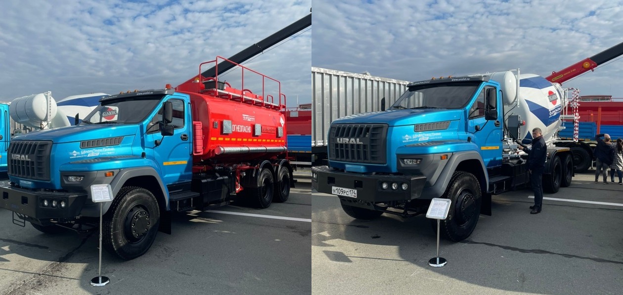 Урал представил бетономешалку и топливозаправщик на новом шасси