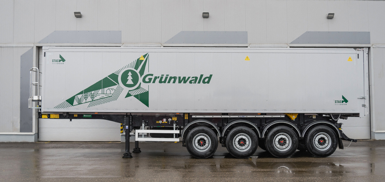 Grunwald выпустила на рынок четырехосную модель алюминиевого самосвального полуприцепа