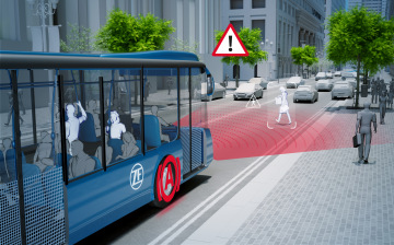 ZF представила систему смягчения последствия лобового столкновения для автобусов