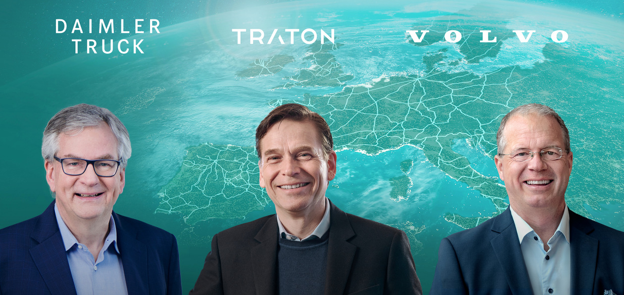 Daimler, Traton и Volvo будут вместе развивать зарядную инфраструктуру для грузовиков