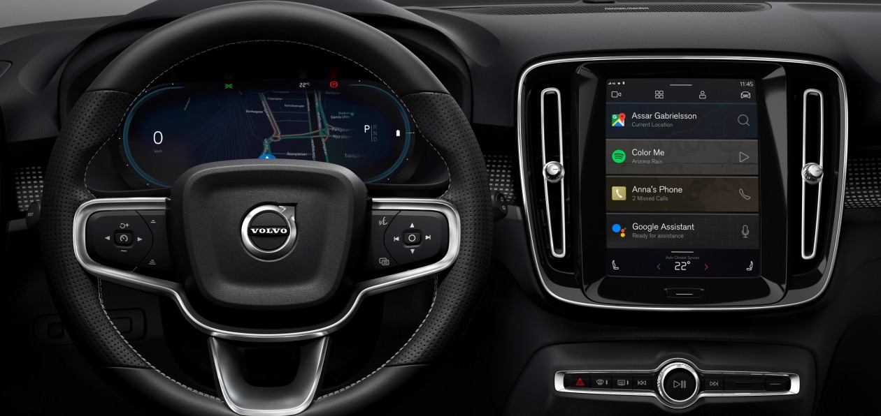 Электрический Volvo XC40 получит новую мультимедиа-систему от Google