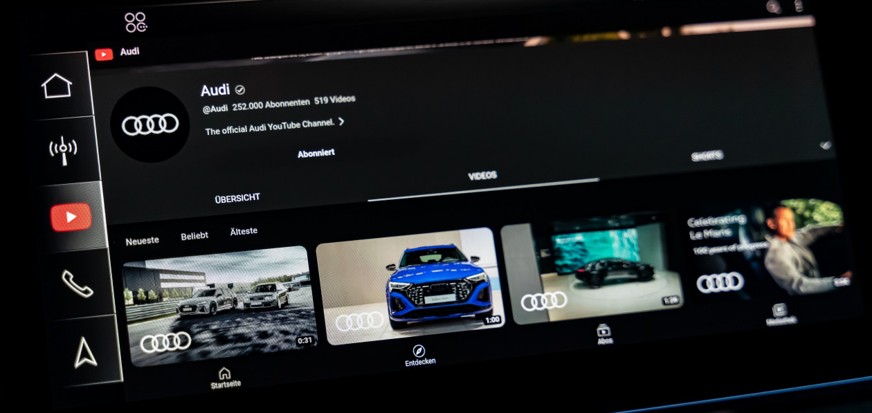 В автомобилях Audi появится YouTube