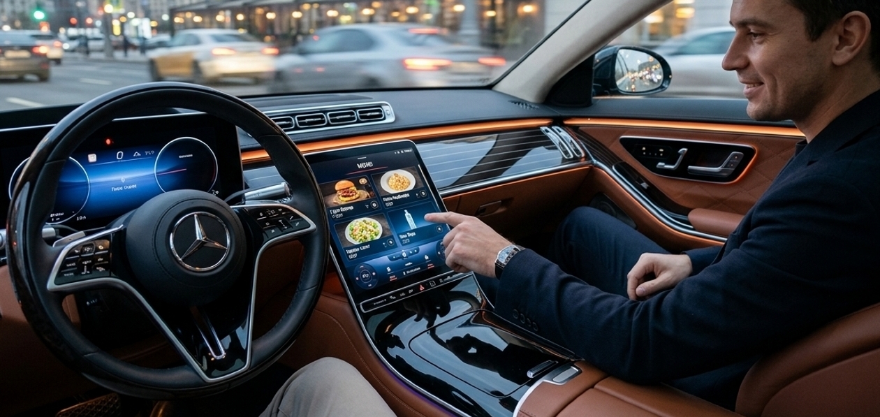 Mercedes-Benz запатентовал заказ еды прямо из автомобиля