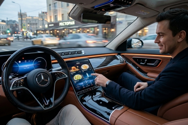 Mercedes-Benz запатентовал заказ еды прямо из автомобиля