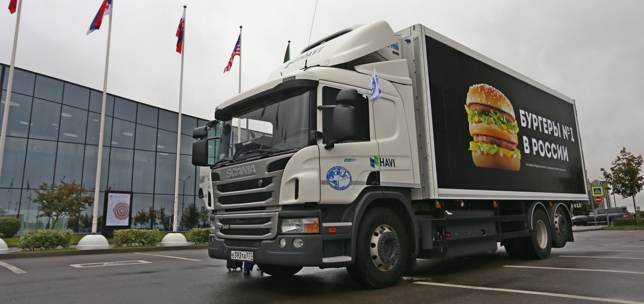 Газовые грузовики Scania финишировали в международном автопробеге