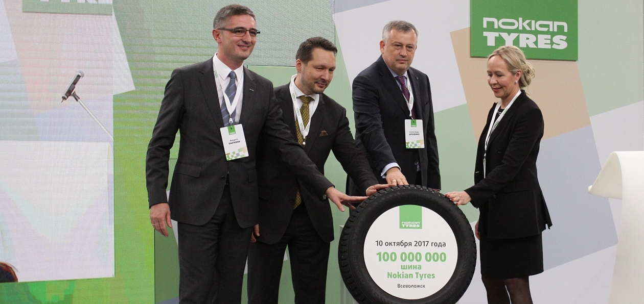 Nokian выпустил в России 100 миллионов шин