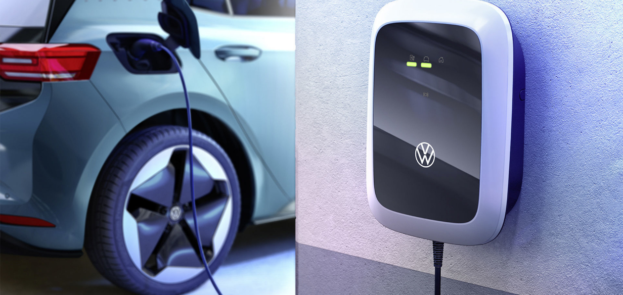 Volkswagen выпустил настенные бытовые зарядки для электромобилей