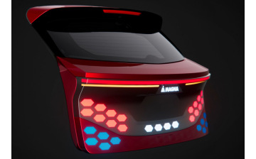 Magna представила светящуюся пятую дверь для электрокаров