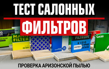 Тест 15 салонных фильтров: проверка аризонской пылью